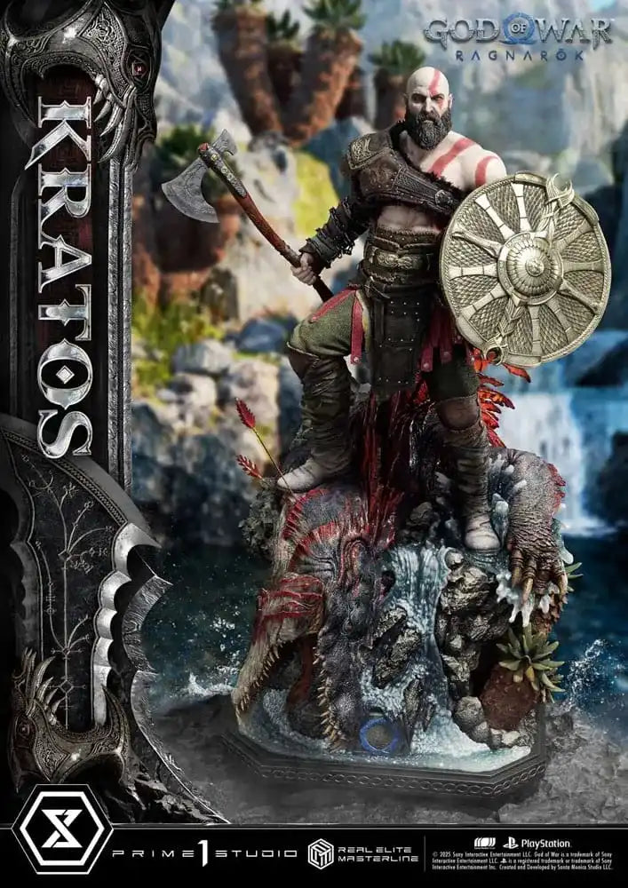 God of War: Ragnarok Real Elite Masterline Series Statue 1/3 Kratos 95 cm - Smalltinytoystore