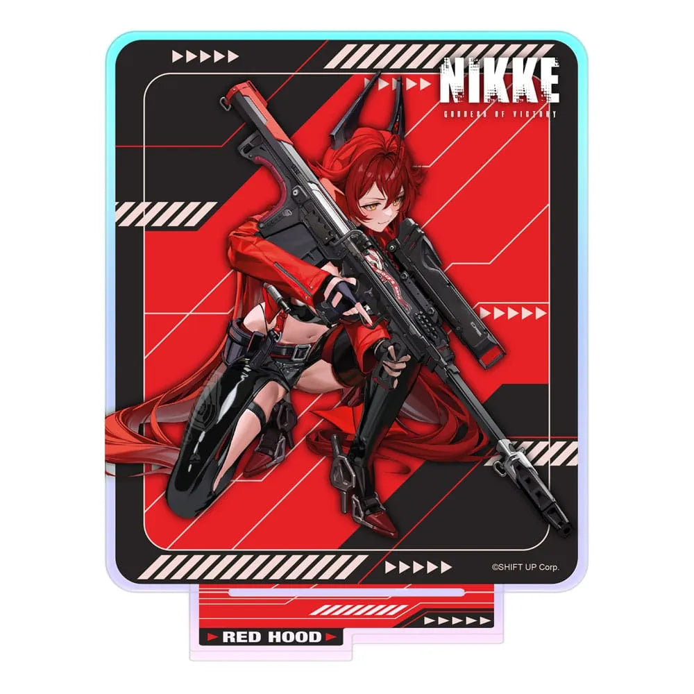 Goddess of Victory: Nikke Crouching Series Acryl Stand Red Hood Holographic 14 cm - Smalltinytoystore