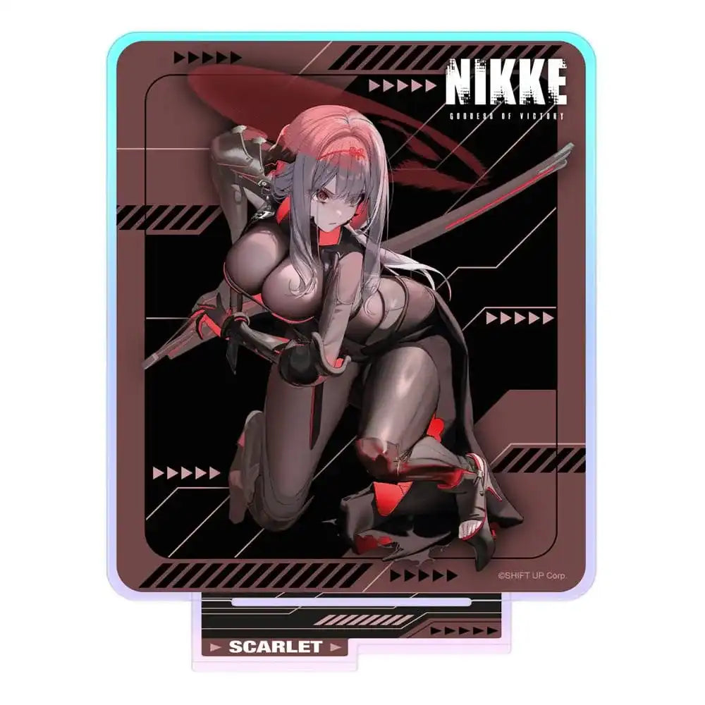 Goddess of Victory: Nikke Crouching Series Acryl Stand Scarlet Holographic 14 cm - Smalltinytoystore