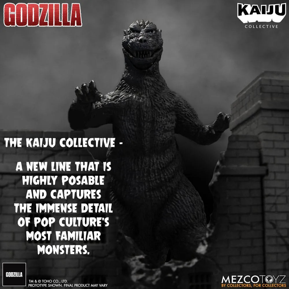 Godzilla (1954) Kaiju Collective Actionfigur Godzilla - Black & White Edition 20 cm - Smalltinytoystore