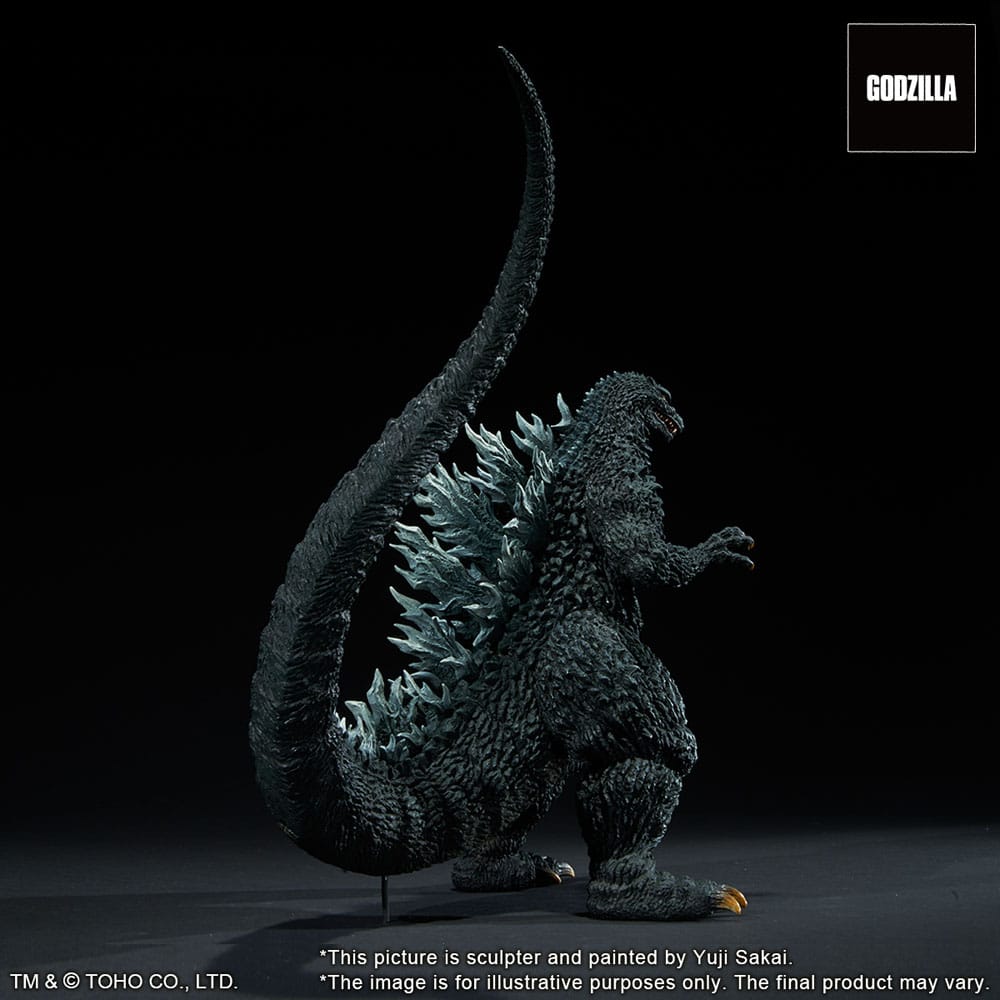 Godzilla against Mechagodzilla 2002 TOHO Yuji Sakai Modeling Collection PVC Statue Godzilla Battle in the Storm 28 cm - Smalltinytoystore