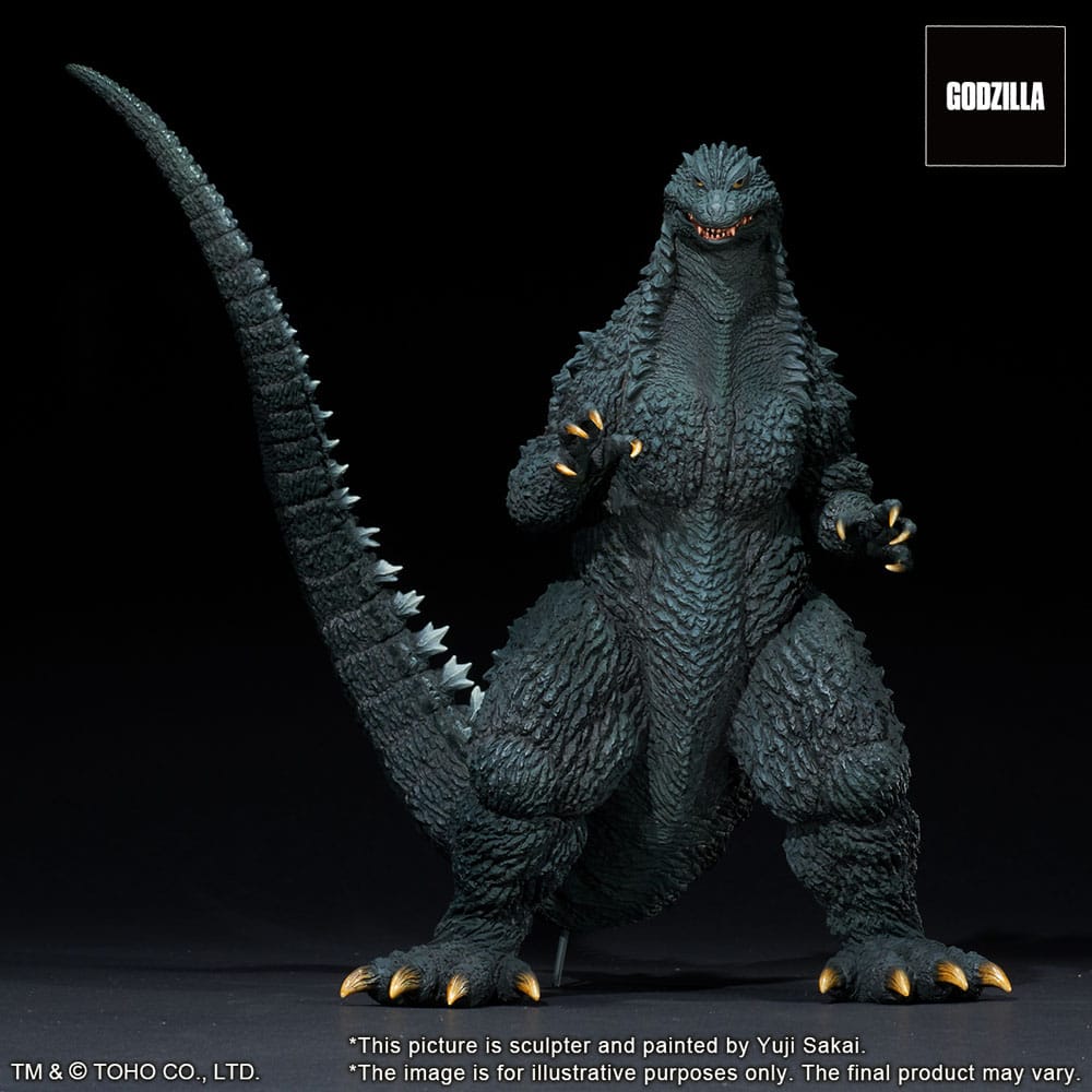 Godzilla against Mechagodzilla 2002 TOHO Yuji Sakai Modeling Collection PVC Statue Godzilla Battle in the Storm 28 cm - Smalltinytoystore