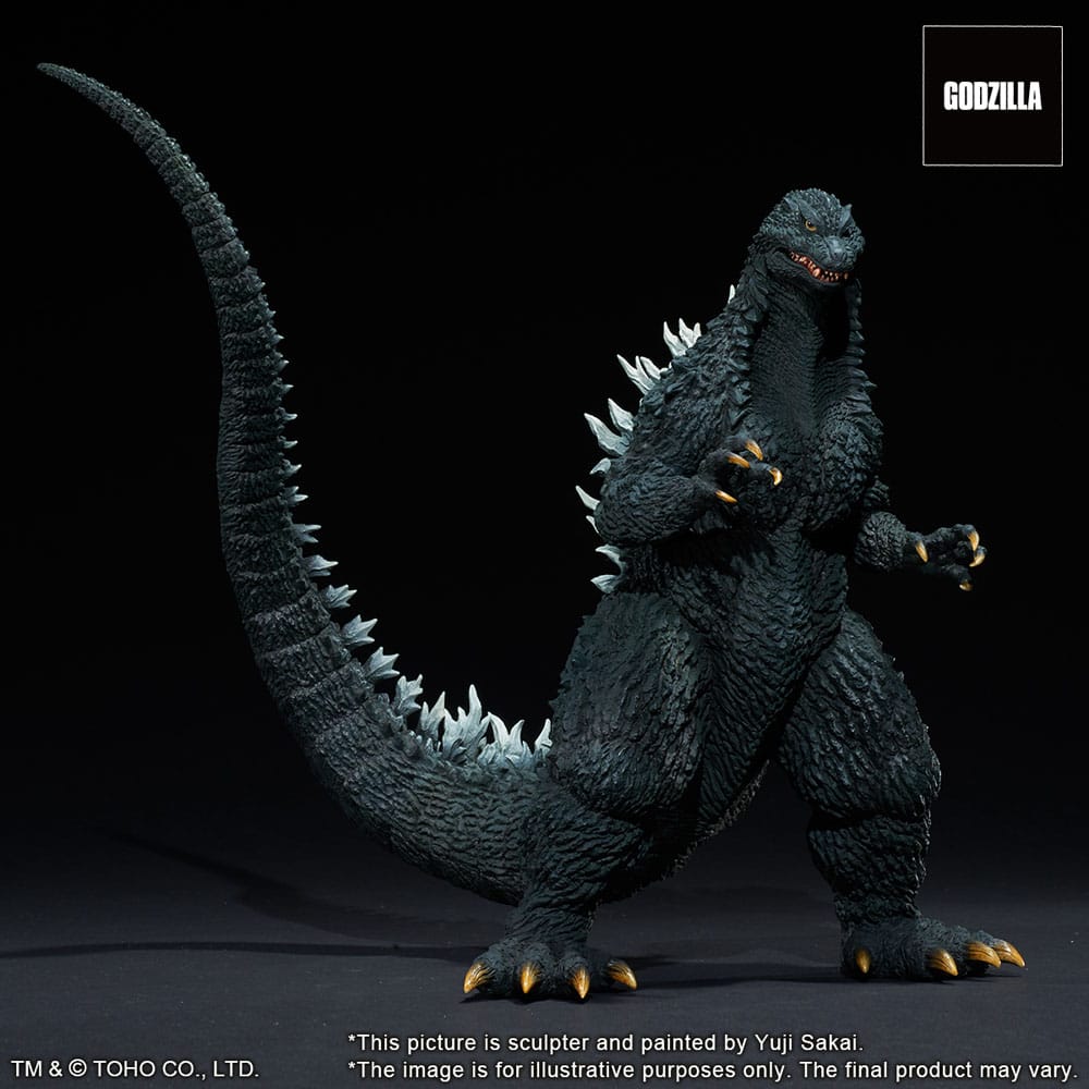 Godzilla against Mechagodzilla 2002 TOHO Yuji Sakai Modeling Collection PVC Statue Godzilla Battle in the Storm 28 cm - Smalltinytoystore