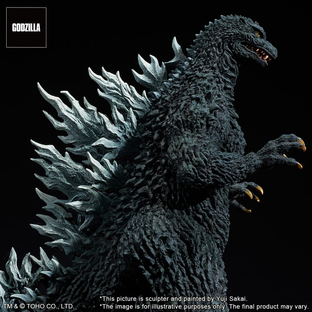 Godzilla against Mechagodzilla 2002 TOHO Yuji Sakai Modeling Collection PVC Statue Godzilla Battle in the Storm 28 cm - Smalltinytoystore
