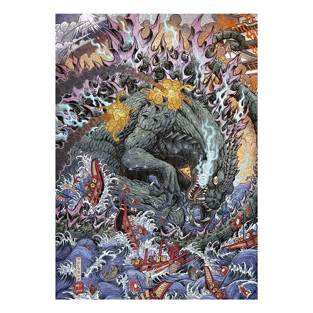 Godzilla Kunstdruck Limited Edition 42 x 30 cm - Smalltinytoystore