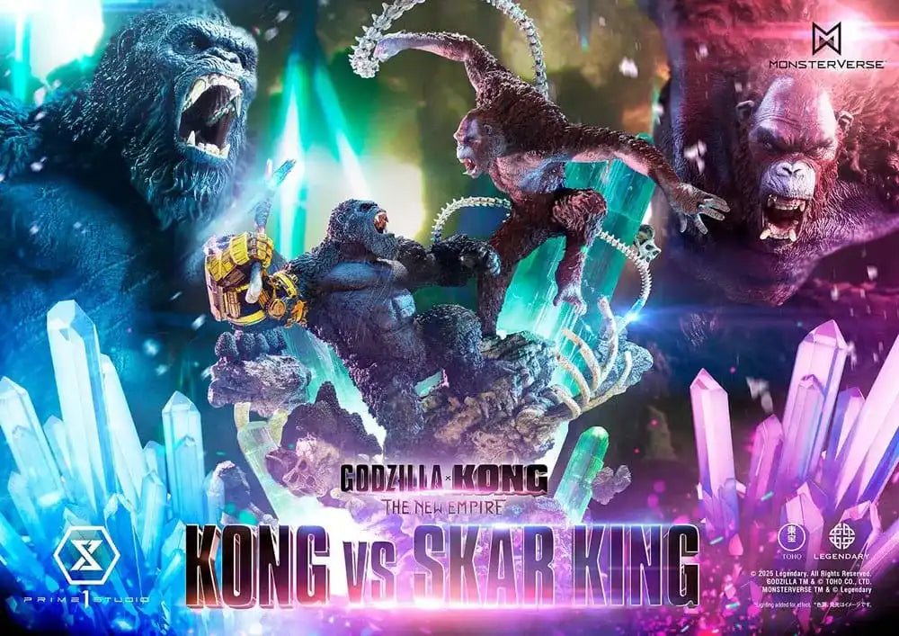 Godzilla x Kong: The New Empire Ultimate Diorama Masterline Series Statue Kong vs Skar King 104 cm - Smalltinytoystore
