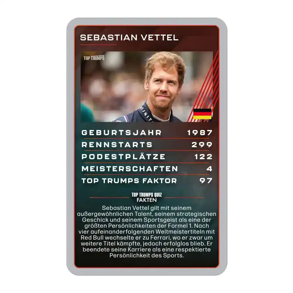 Grand Prix Helden Kartenspiel Top Trumps Collectables *Deutsche Version* - Smalltinytoystore