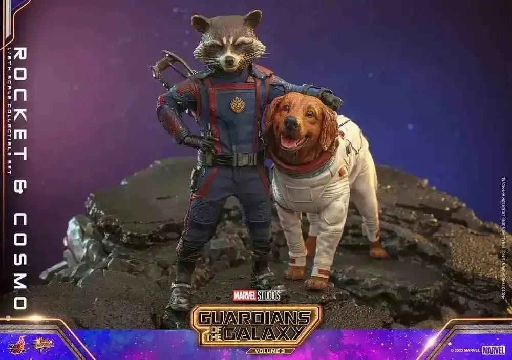 Guardians of the Galaxy Vol. 3 Movie Masterpiece 1/6 Rocket & Cosmo 16 cm HOT TOYS - Smalltinytoystore