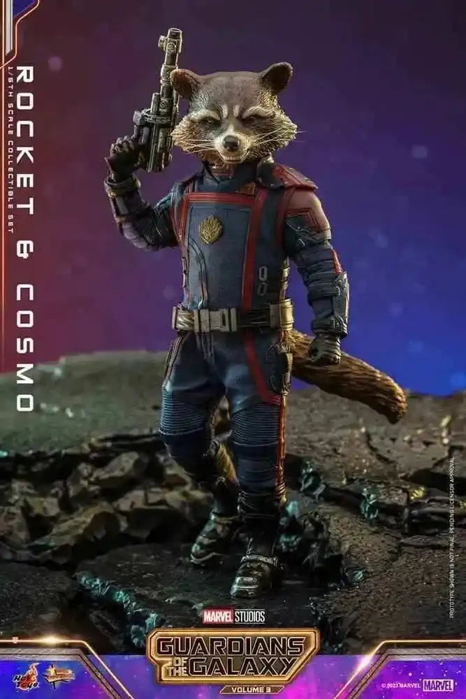 Guardians of the Galaxy Vol. 3 Movie Masterpiece 1/6 Rocket & Cosmo 16 cm HOT TOYS - Smalltinytoystore