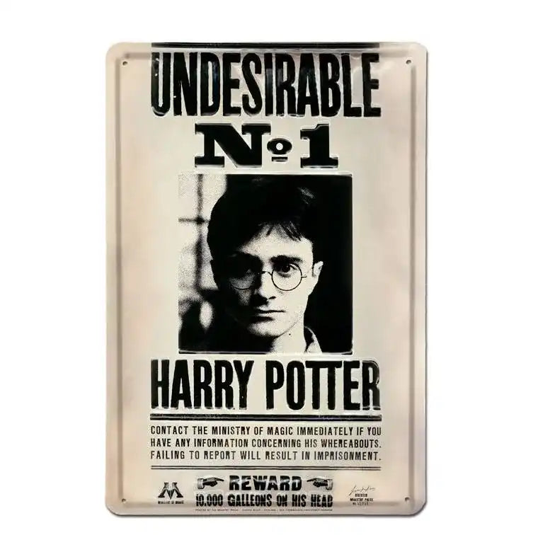 Harry Potter 3D Blechschild Undesirable No 1 20 x 30 cm - Smalltinytoystore