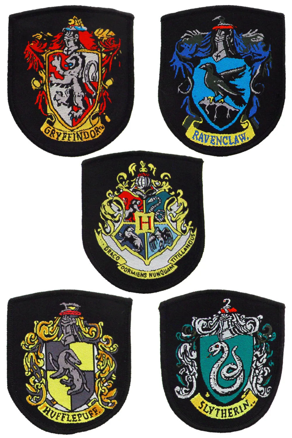 Harry Potter Aufnäher 5er-Pack Hauswappen - Smalltinytoystore