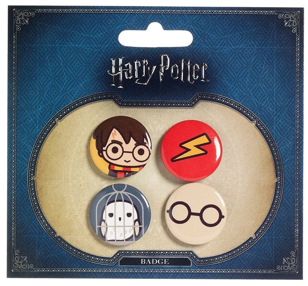 Harry Potter Cutie Ansteck-Buttons 4er-Pack Harry Potter & Hedwig - Smalltinytoystore