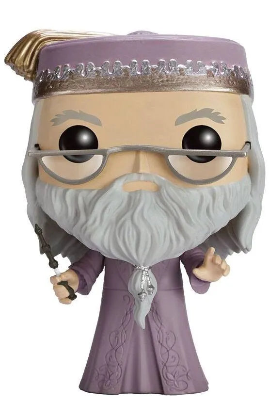 Harry Potter POP! Movies Vinyl Figur Dumbledore mit Zauberstab 9 cm - Smalltinytoystore