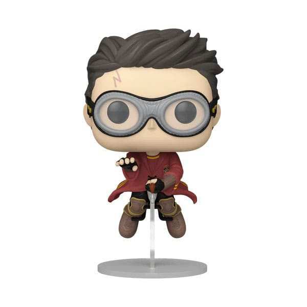 Harry Potter POP! Movies Vinyl Figur Harry w/Broom(Quidditch) 9 cm - Smalltinytoystore