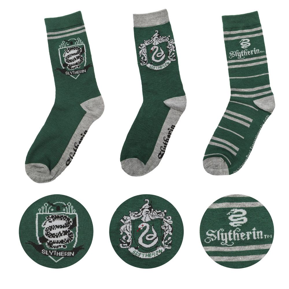 Harry Potter Socken 3er-Pack Slytherin - Smalltinytoystore