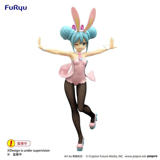 Hatsune Miku BiCute Bunnies PVC Statue Wink Pearl Pink Color Ver. 30 cm - Smalltinytoystore