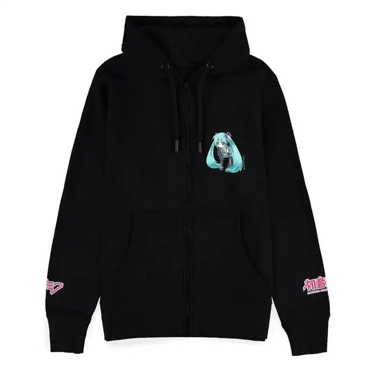 Hatsune Miku Kapuzenjacke mit Reißverschluß Black Größe M - Smalltinytoystore