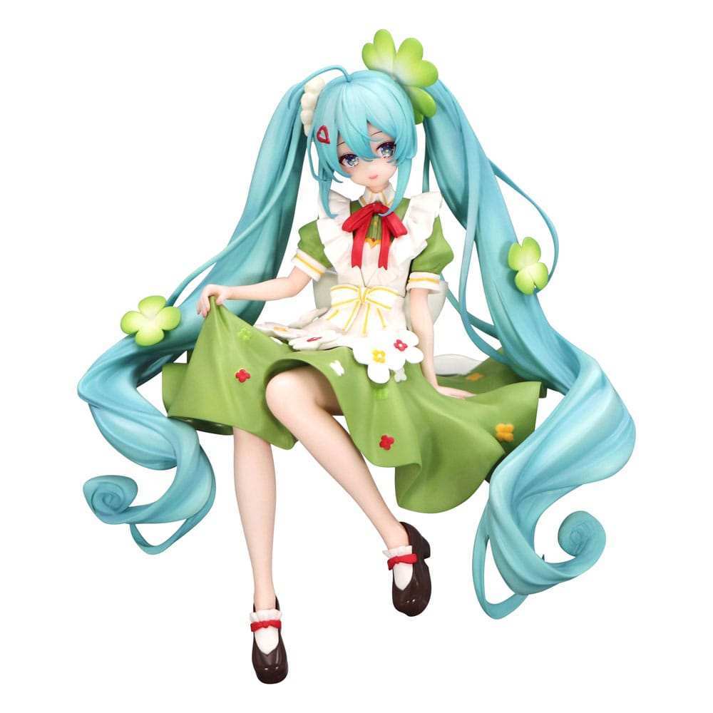 Hatsune Miku Noodle Stopper PVC Statue Flower Fairy Clover 15 cm - Smalltinytoystore