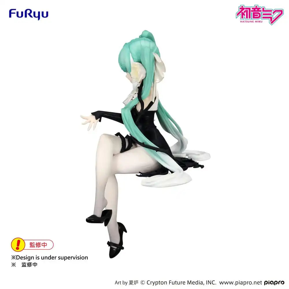 Hatsune Miku Noodle Stopper PVC Statue Flower Fairy White Rose 14 cm - Smalltinytoystore