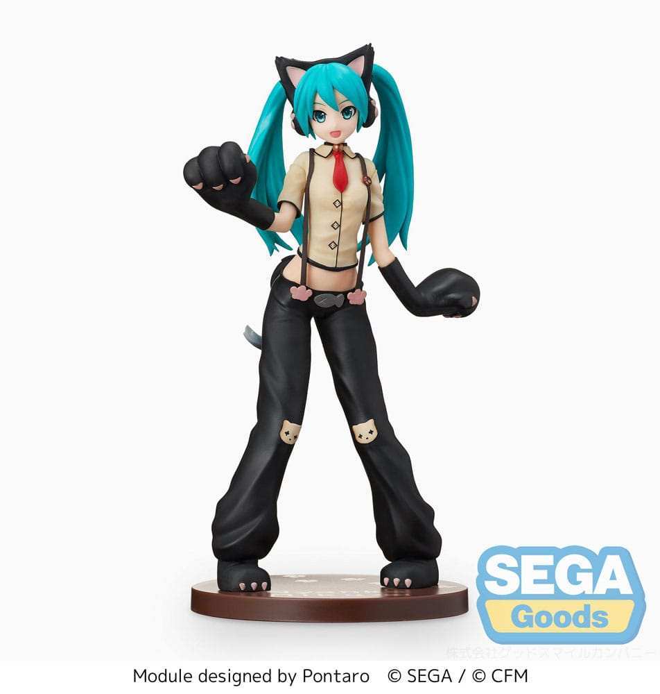 Hatsune Miku Project DIVA Arcade Future Tone SPM PVC Statue Hatsune Miku Kitty Cat 23 cm - Smalltinytoystore