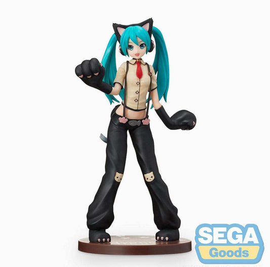 Hatsune Miku Project DIVA Arcade Future Tone SPM PVC Statue Hatsune Miku Kitty Cat 23 cm - Smalltinytoystore