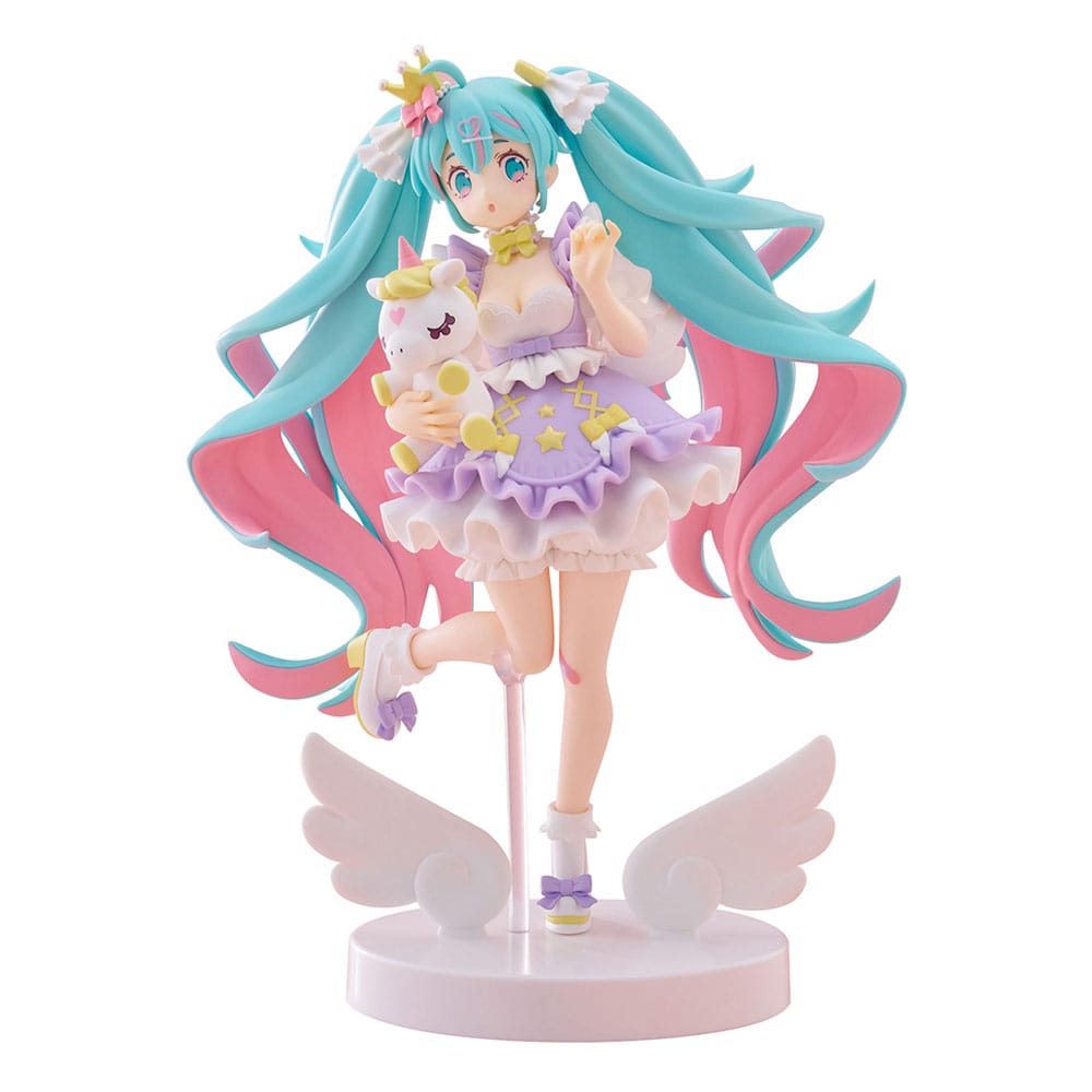 Hatsune Miku Tenitol PVC Statue Hatsune Miku Yumekawa Princess Lavender Ver. 21 cm - Smalltinytoystore