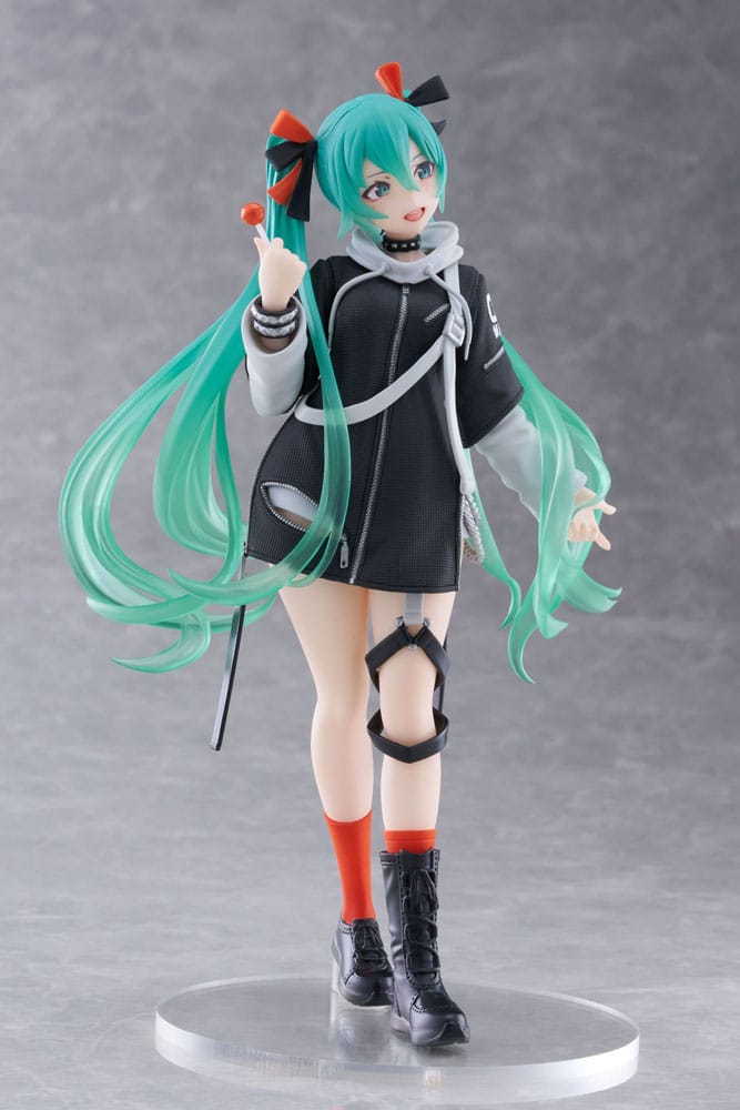 Hatsune Miku Wonderland PVC Statue Fashion Punk Ver. 18 cm - Smalltinytoystore