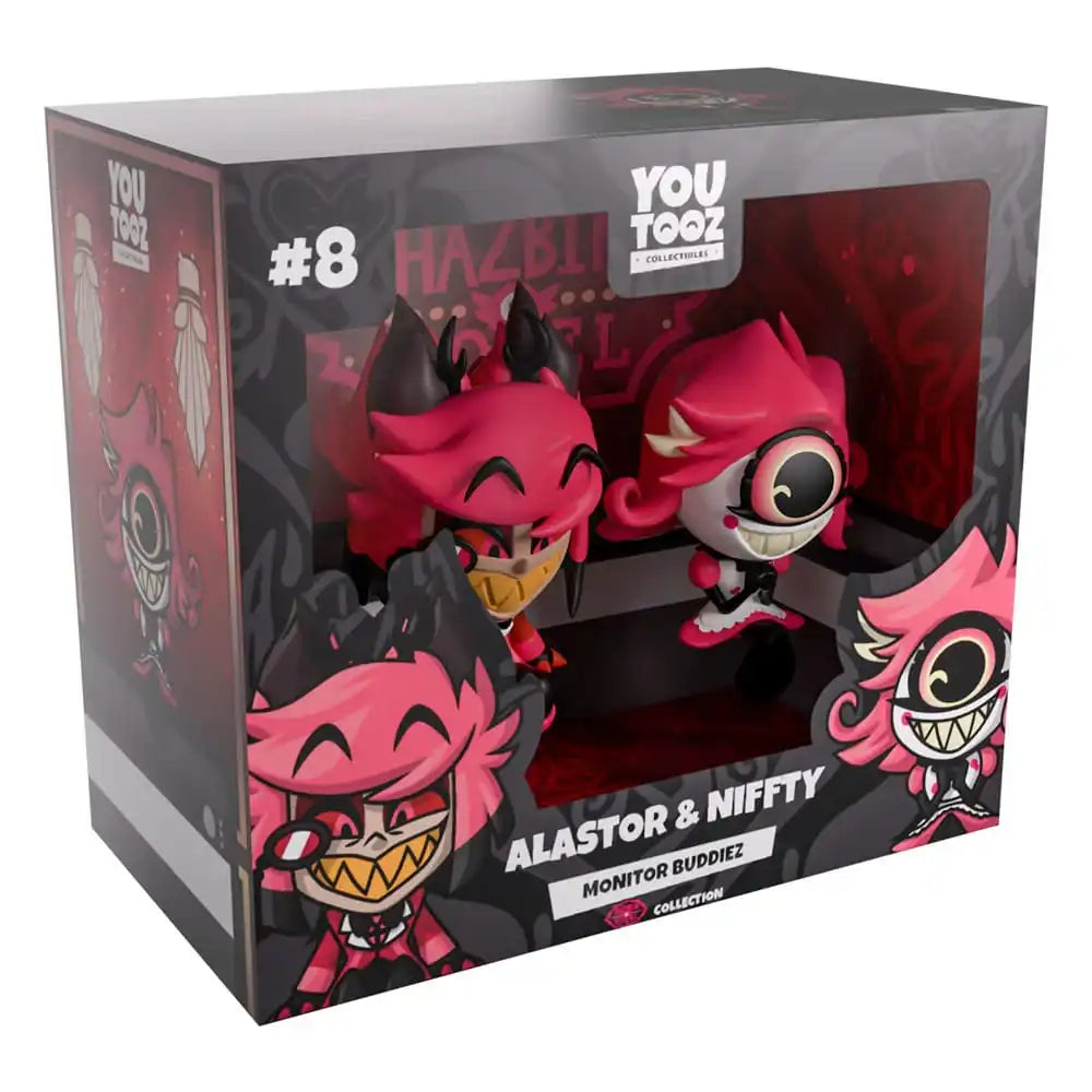 Hazbin Hotel Vinyl Figuren Alastor & Niffty Monitor Buddiez - Smalltinytoystore