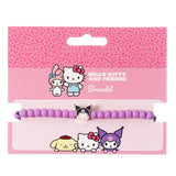 Hello Kitty Armband lila Perlen mit Kuromi Anhänger 21 cm - Smalltinytoystore