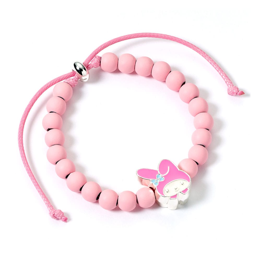 Hello Kitty Armband rosa Perlen mit My Melody Anhänger 21 cm - Smalltinytoystore