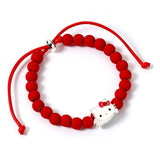 Hello Kitty Armband rote Perlen mit Hello Kitty Anhänger 21 cm - Smalltinytoystore