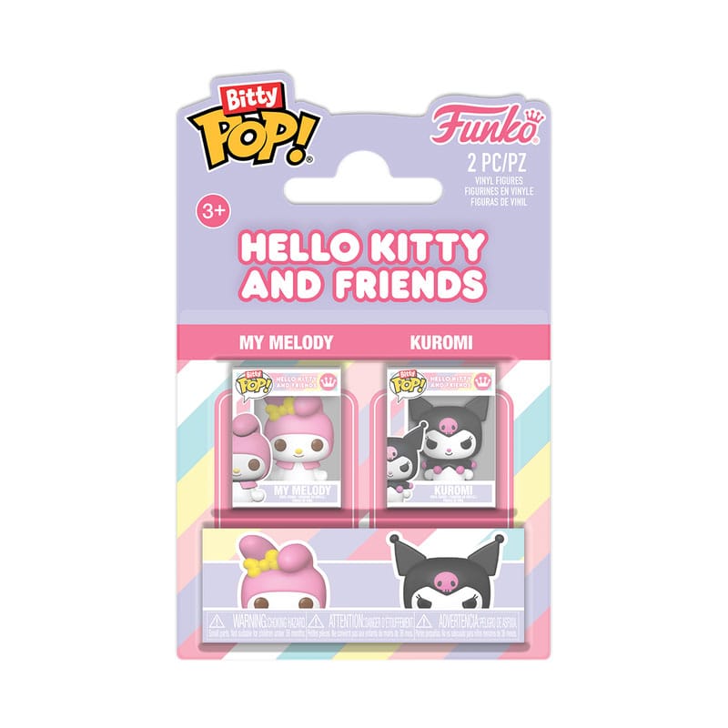 Hello Kitty Bitty POP! Vinyl Figuren 2er-Pack My Melody&Kuromi 2 cm - Smalltinytoystore