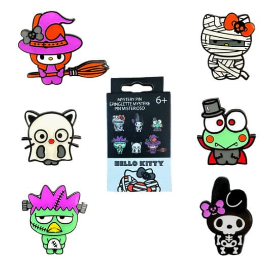 Hello Kitty by Loungefly Ansteck-Pins Blind Box Halloween Display (12) - Smalltinytoystore
