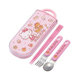 Hello Kitty Essstäbchen & Löffel & Gabel Set Sweety pink - Smalltinytoystore