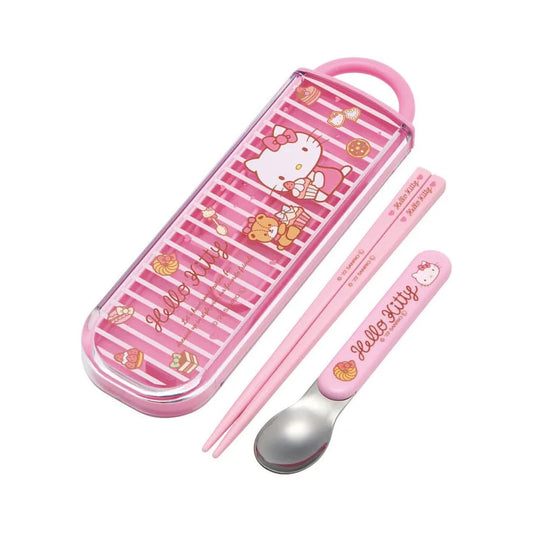 Hello Kitty Essstäbchen & Löffel Sweety pink - Smalltinytoystore