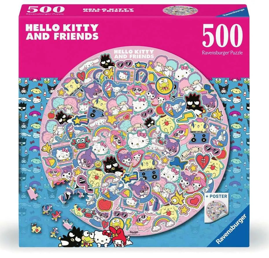 Helly Kitty and Friends Rund-Puzzle (500 Teile) - Smalltinytoystore