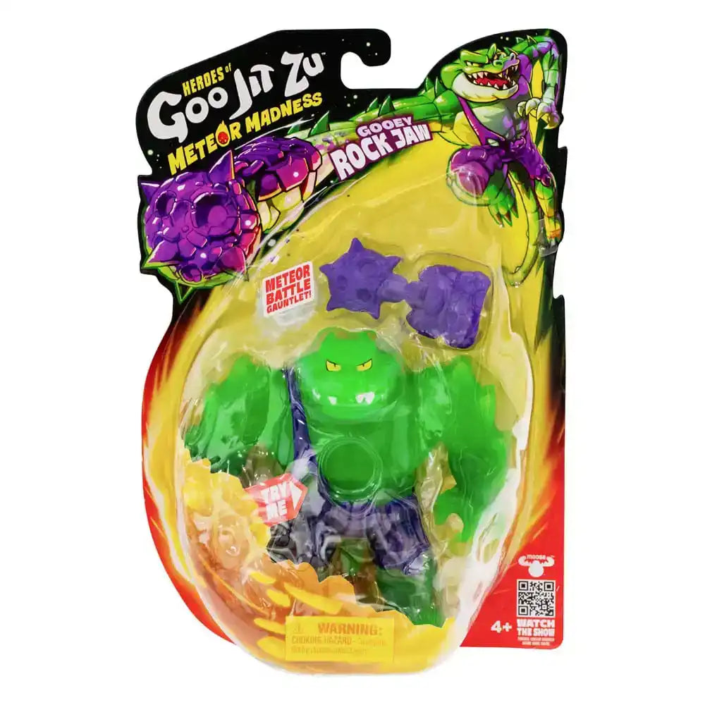Heroes of Goo Jit Zu Meteor Madness Dehnbare Figur Rock Jaw 12 cm - Smalltinytoystore