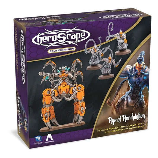 Heroscape Erweiterung Revna's Rebuke: Iron Lich Viscerot and Necrotech Wraithriders Army *Englische Version* - Smalltinytoystore