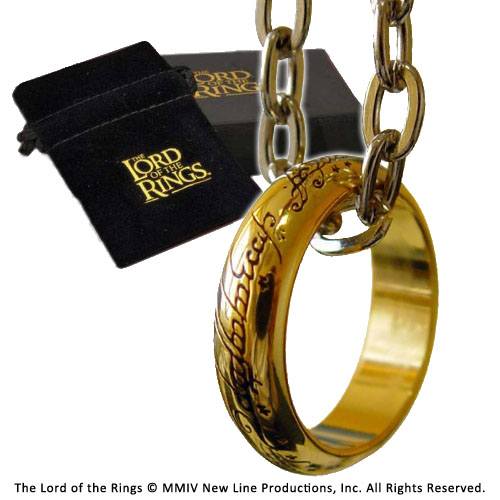Herr der Ringe Ring Der Eine Ring (vergoldet). - Smalltinytoystore
