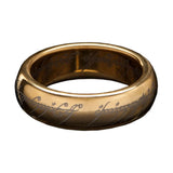 Herr der Ringe Wolfram-Ring Der Eine Ring (vergoldet) Größe 13 - Smalltinytoystore
