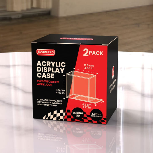 Hot Wheels European Series Acrylgehäuse 2er-Pack Short Card - Smalltinytoystore