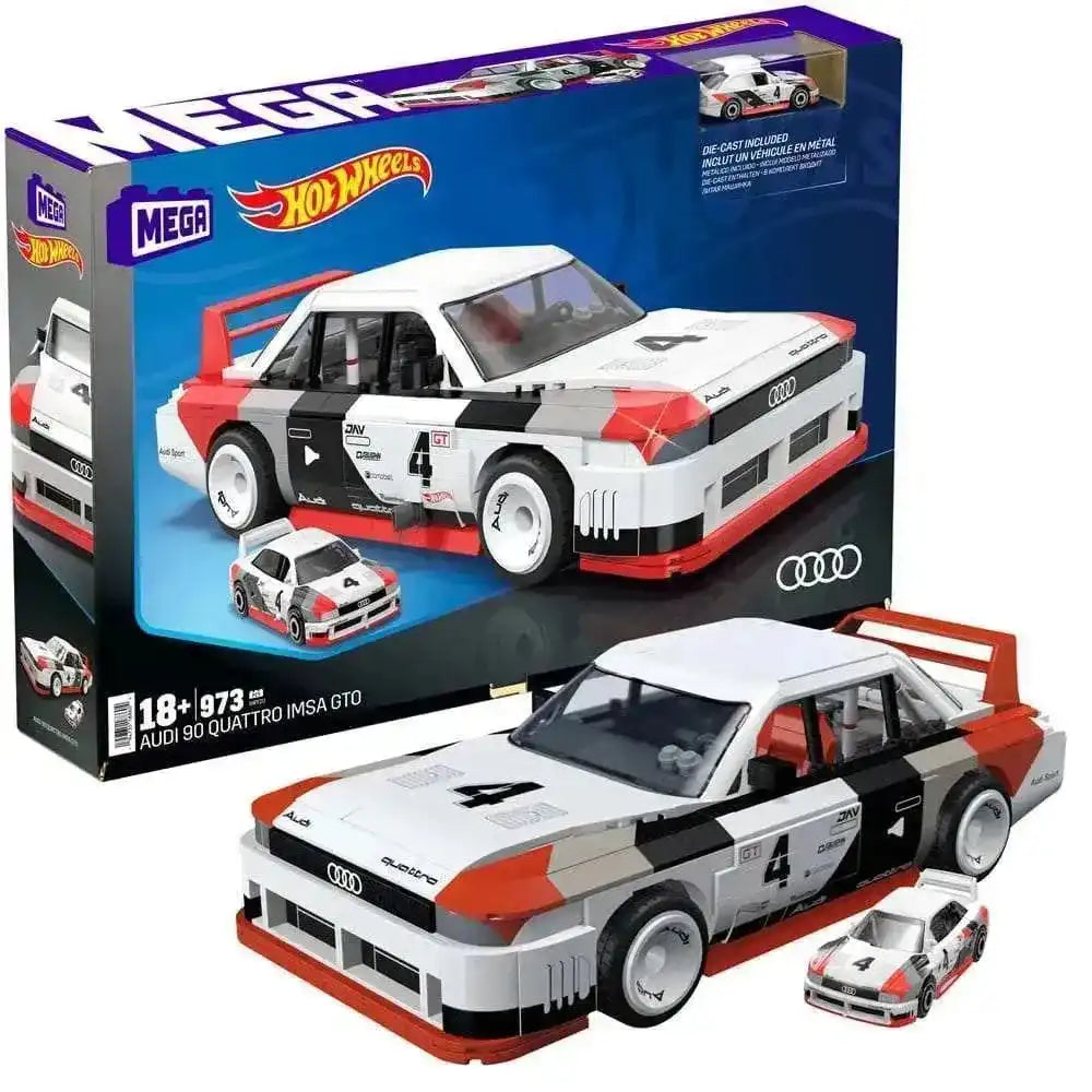 Hot Wheels MEGA Bauset 1/15 Audi 90 Quattro IMSA GTO 29 cm - Smalltinytoystore