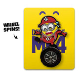 Ich - Einfach Unverbesserlich Ansteck-Pin Tire Minion Spinning 5 cm - Smalltinytoystore