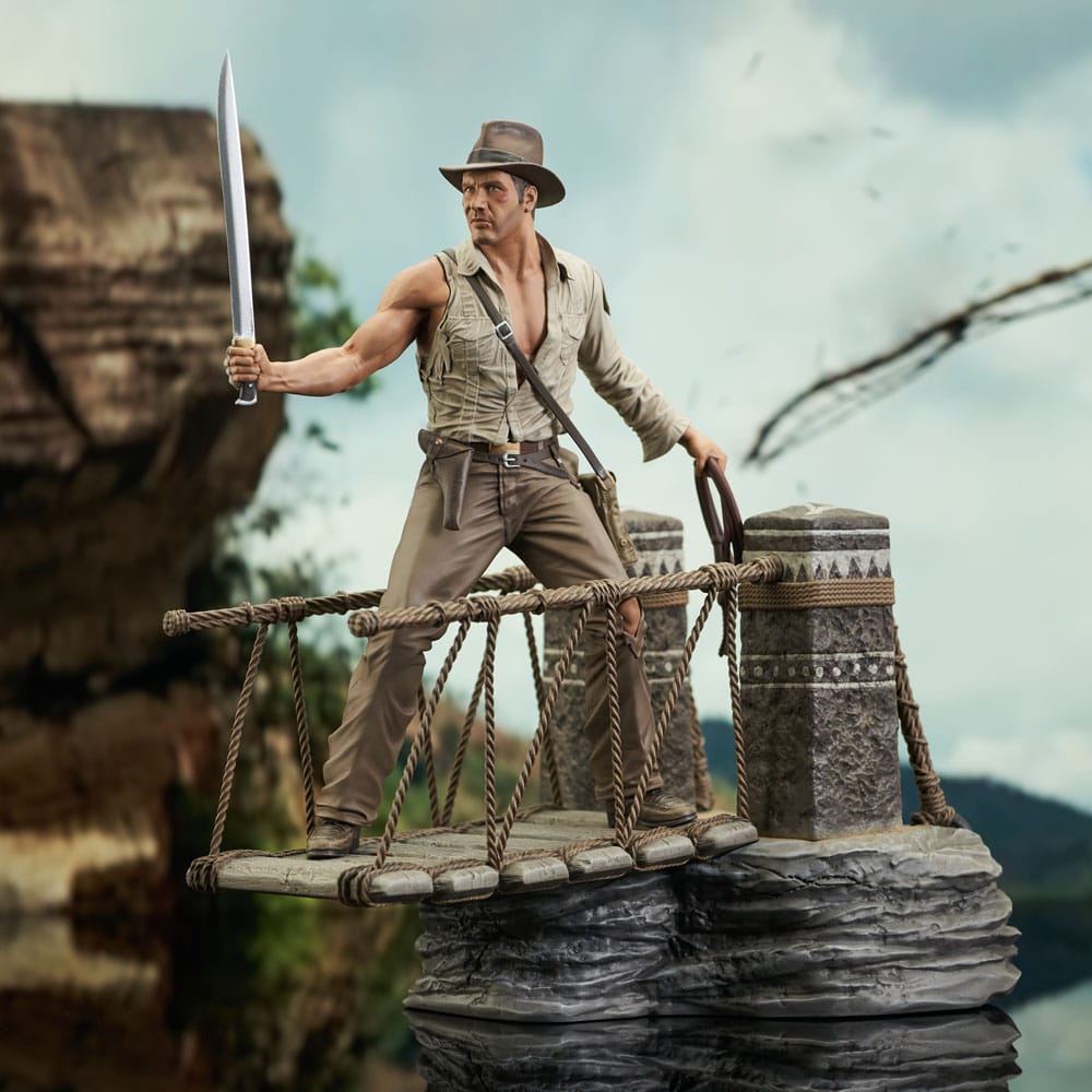 Indiana Jones und der Tempel des Todes Deluxe Gallery PVC Statue Rope Bridge 28 cm - Smalltinytoystore