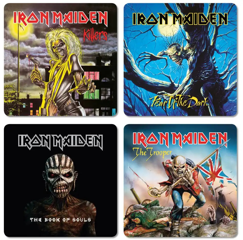 Iron Maiden Untersetzer Pack (4) - Beschädigte Verpackung - Smalltinytoystore