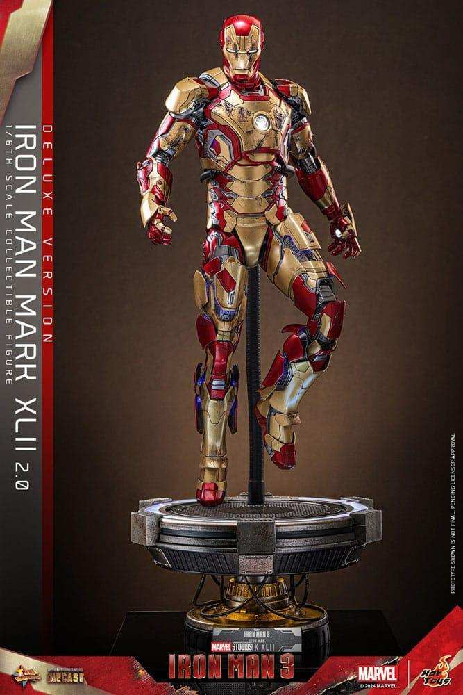 Iron Man 3 Movie Masterpiece Diecast 1/6 Iron Man Mark XLII (2.0) Deluxe HOT TOYS - Smalltinytoystore