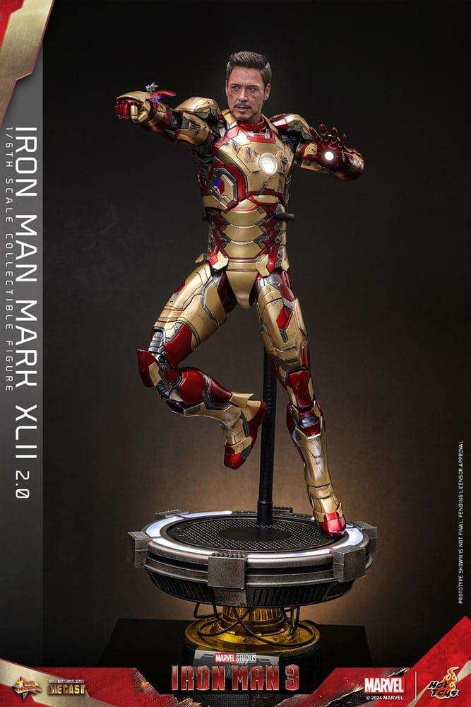 Iron Man 3 Movie Masterpiece Diecast 1/6 Iron Man Mark XLII (2.0) HOT TOYS - Smalltinytoystore