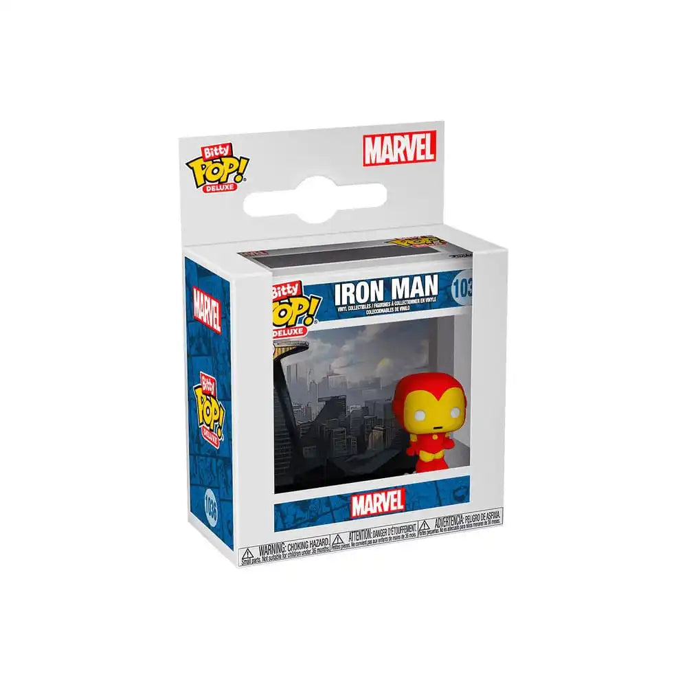 Iron Man Bitty POP! Deluxe Vinyl Figuren Iron Man(AvengerTower) Display (12) 2,5 cm - Smalltinytoystore