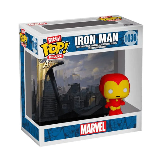 Iron Man Bitty POP! Deluxe Vinyl Figuren Iron Man(AvengerTower) Display (12) 2,5 cm - Smalltinytoystore