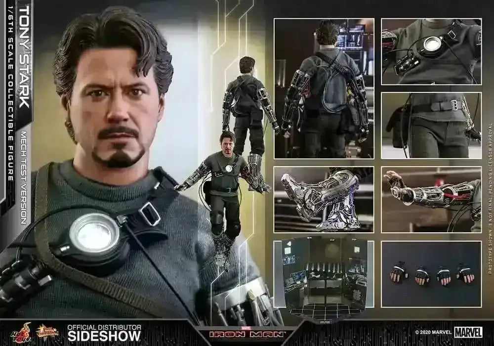 Iron Man Movie Masterpiece 1/6 Tony Stark (Mech Test Version) 30 cm HOT TOYS - Smalltinytoystore